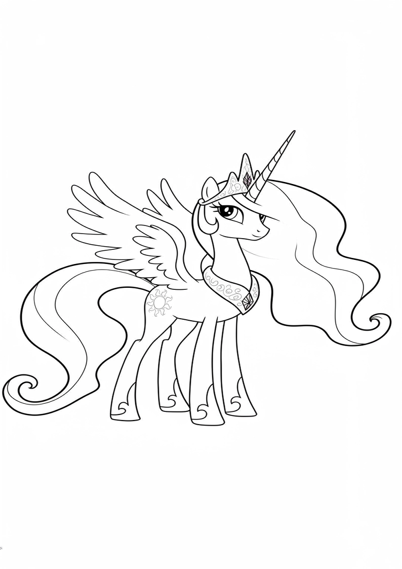 Printable Princess Celestia My Little Pony Coloring Pages 38