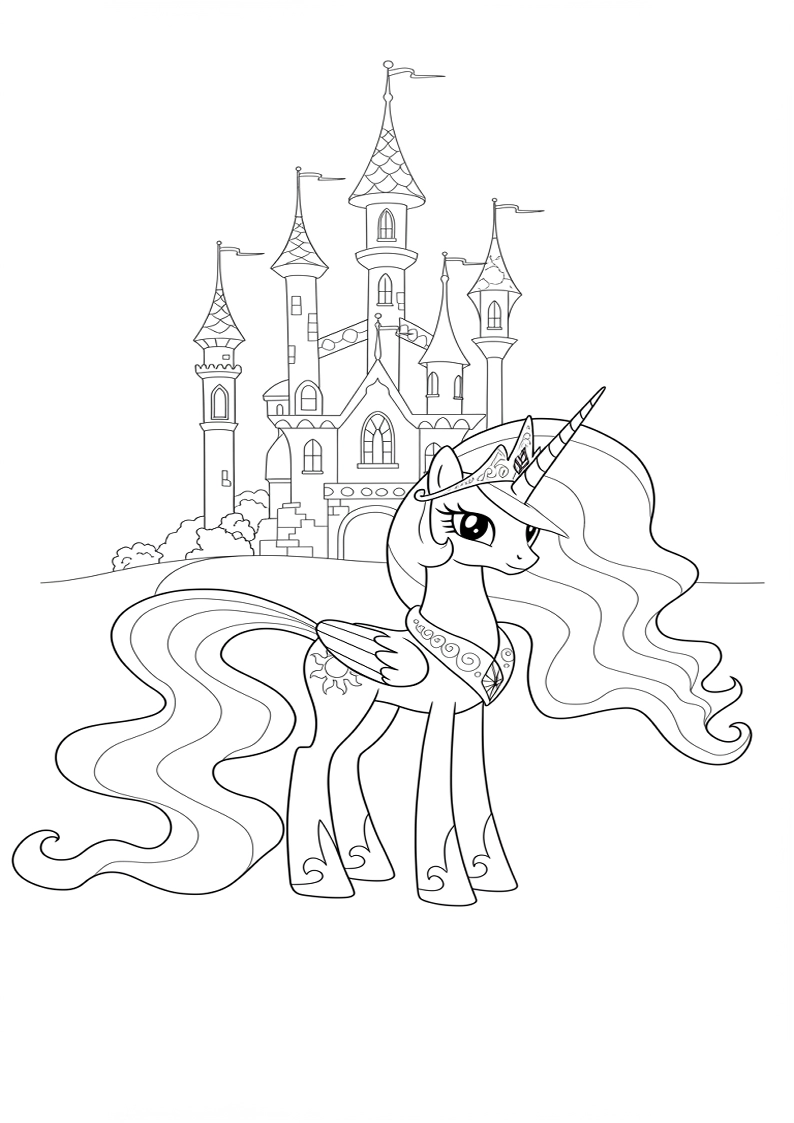 Printable Princess Celestia My Little Pony Coloring Pages 40