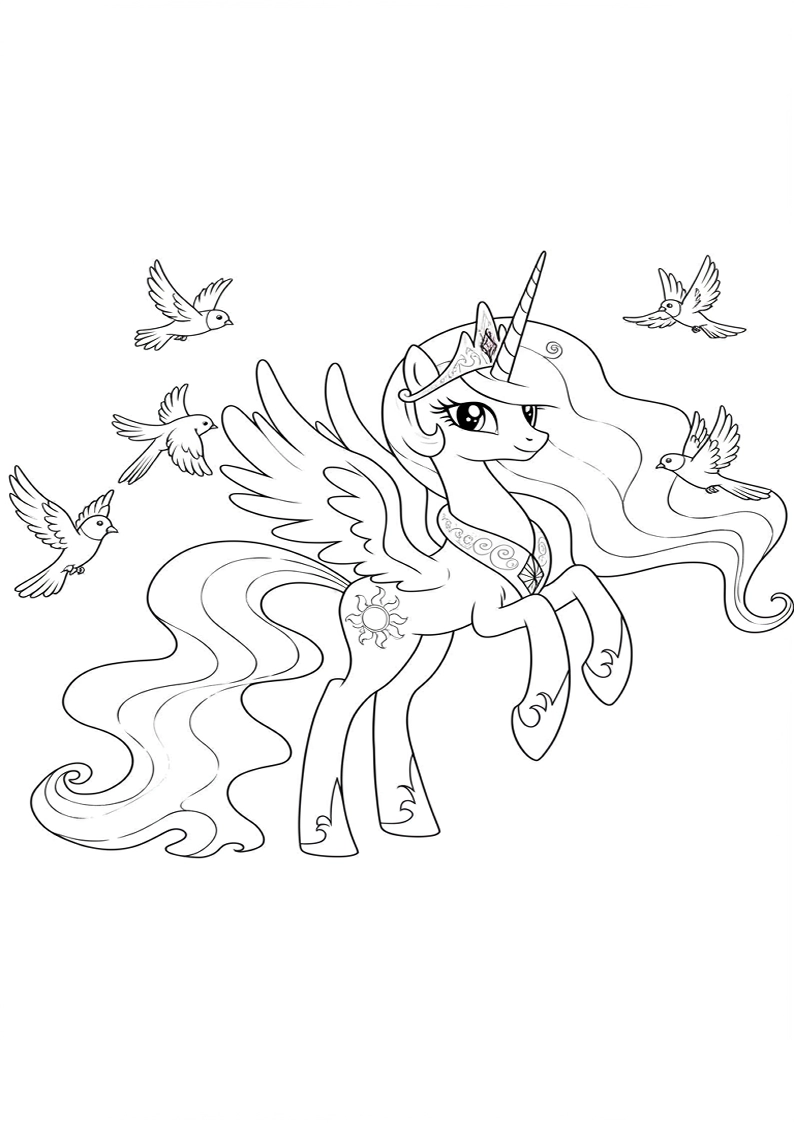 Printable Princess Celestia My Little Pony Coloring Pages 41