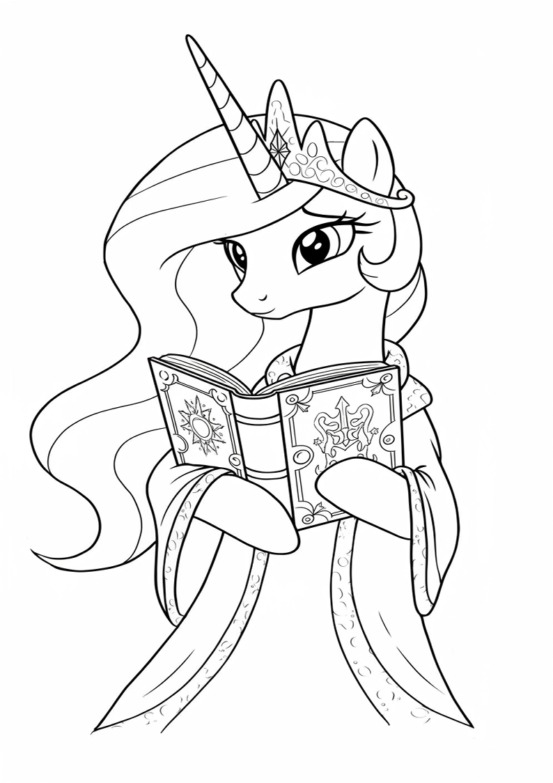 Printable Princess Celestia My Little Pony Coloring Pages 42