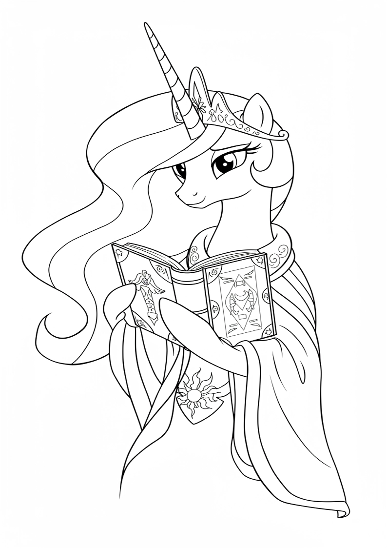 Printable Princess Celestia My Little Pony Coloring Pages 43