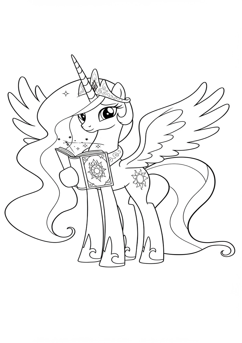 Printable Princess Celestia My Little Pony Coloring Pages 44