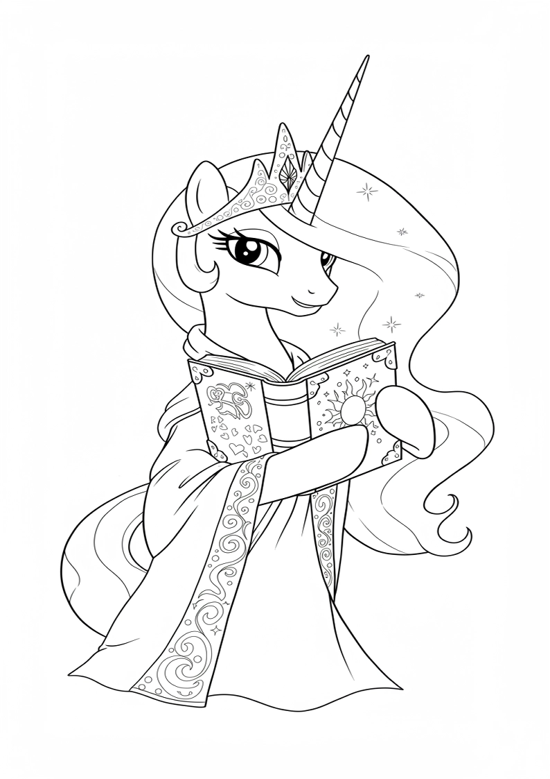 Printable Princess Celestia My Little Pony Coloring Pages 45