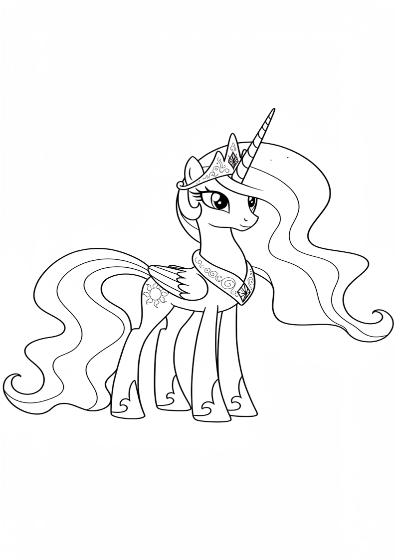 Printable Princess Celestia My Little Pony Coloring Pages 46