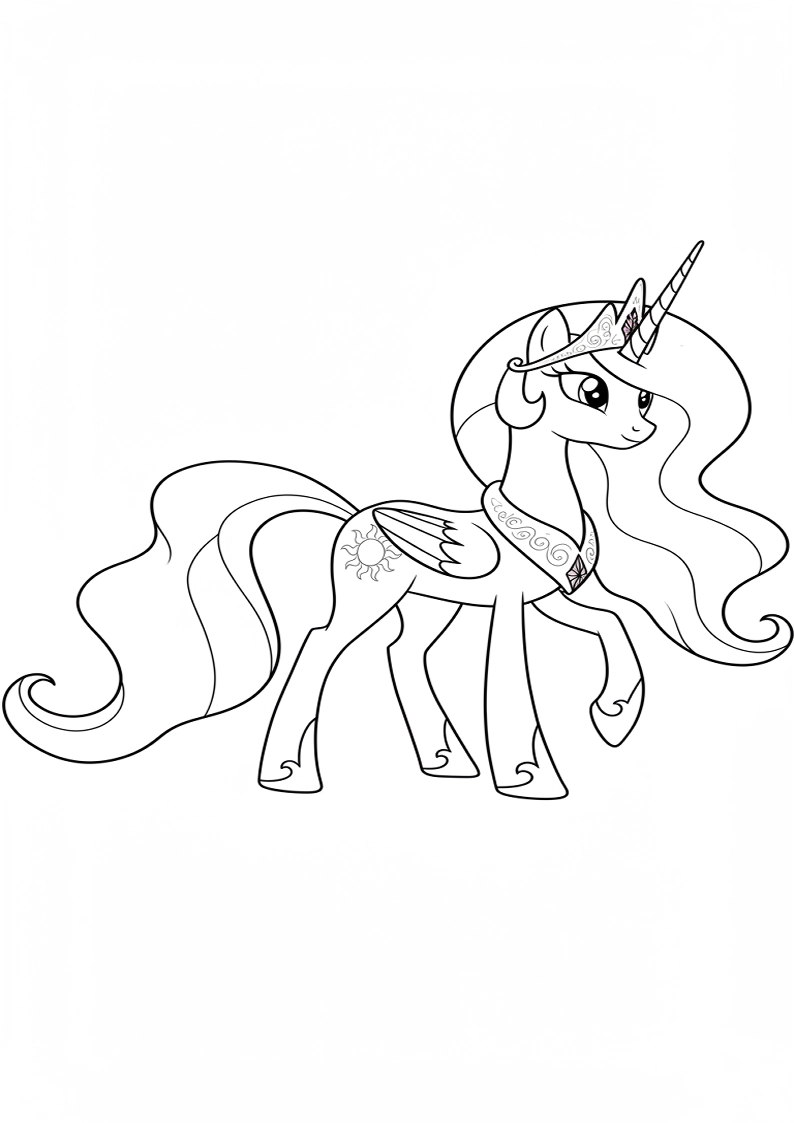 Printable Princess Celestia My Little Pony Coloring Pages 49