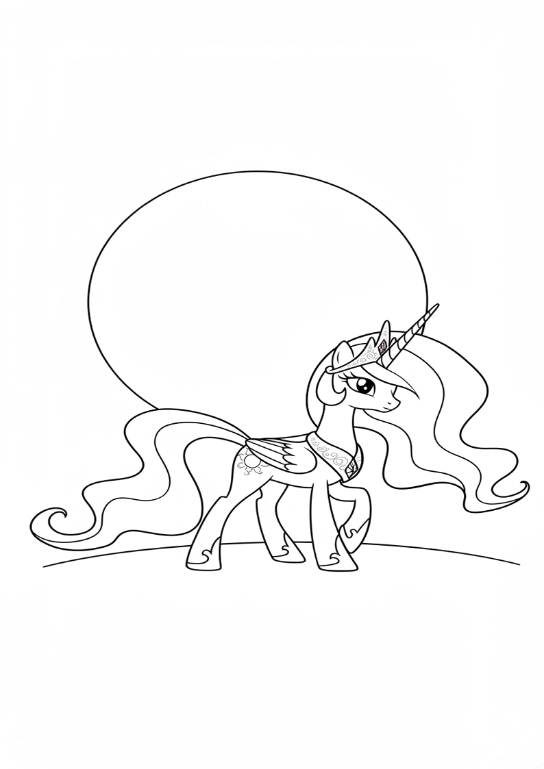 Printable Princess Celestia My Little Pony Coloring Pages 54