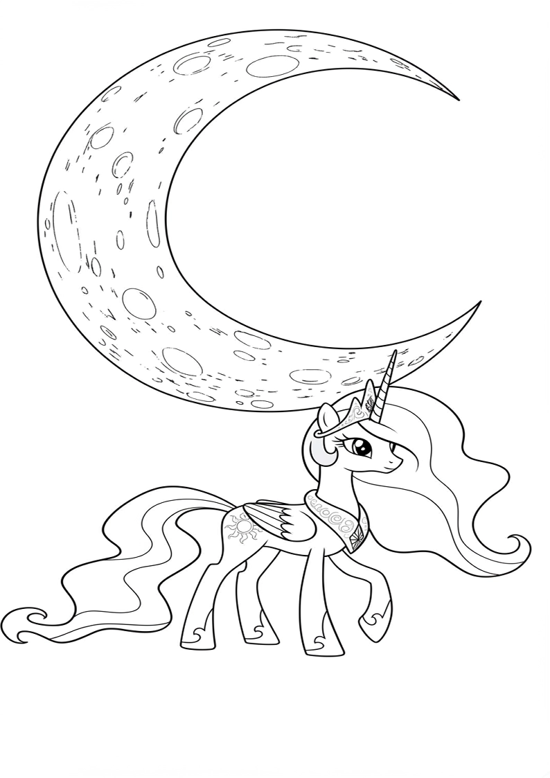 Printable Princess Celestia My Little Pony Coloring Pages 55