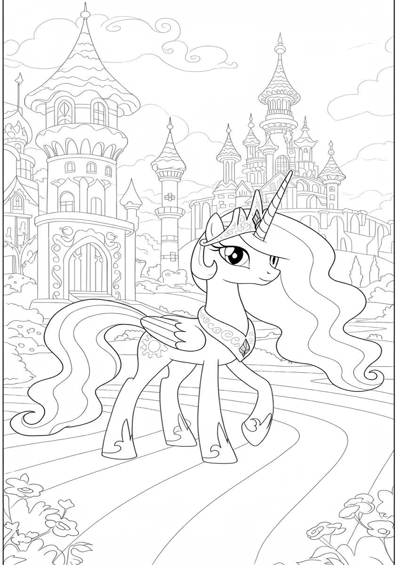 Printable Princess Celestia My Little Pony Coloring Pages 62