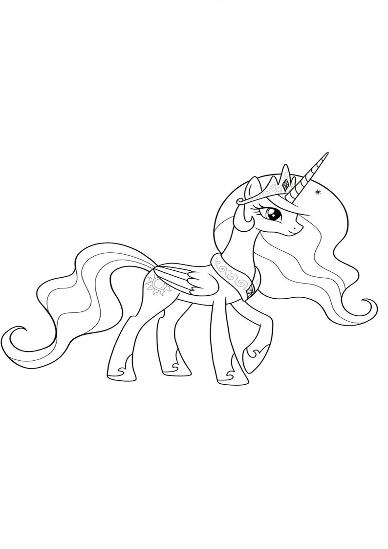 Printable Princess Celestia My Little Pony Coloring Pages 70