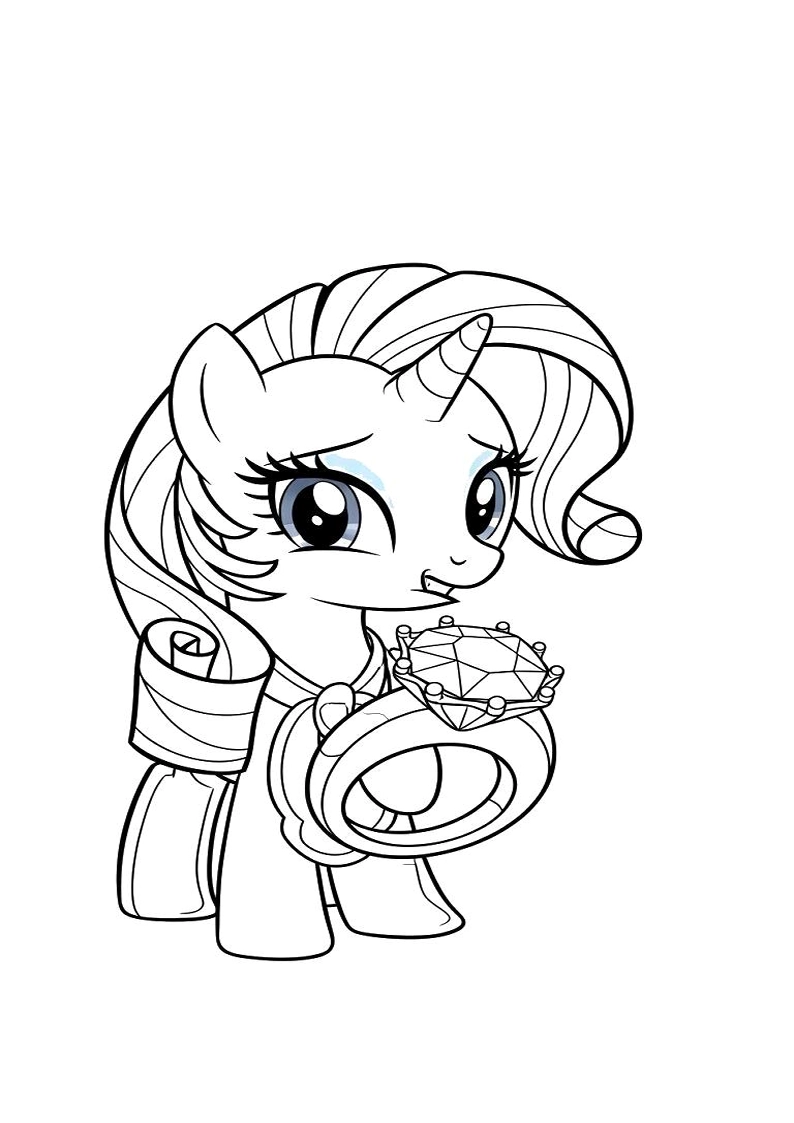 Printable Rarity My Little Pony Coloring Pages 18