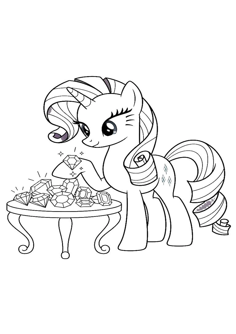 Printable Rarity My Little Pony Coloring Pages 20
