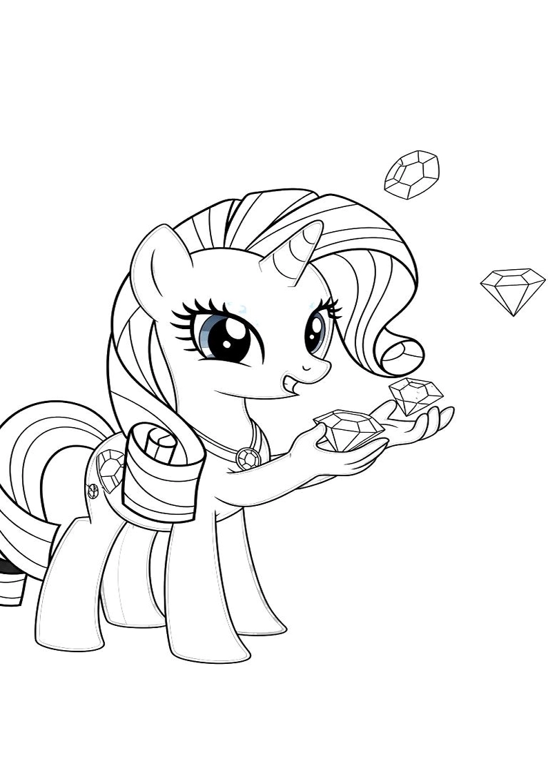 Printable Rarity My Little Pony Coloring Pages 21