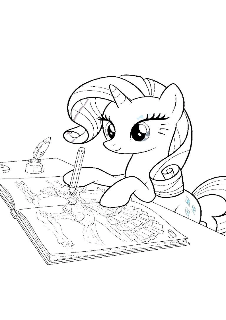 Printable Rarity My Little Pony Coloring Pages 22
