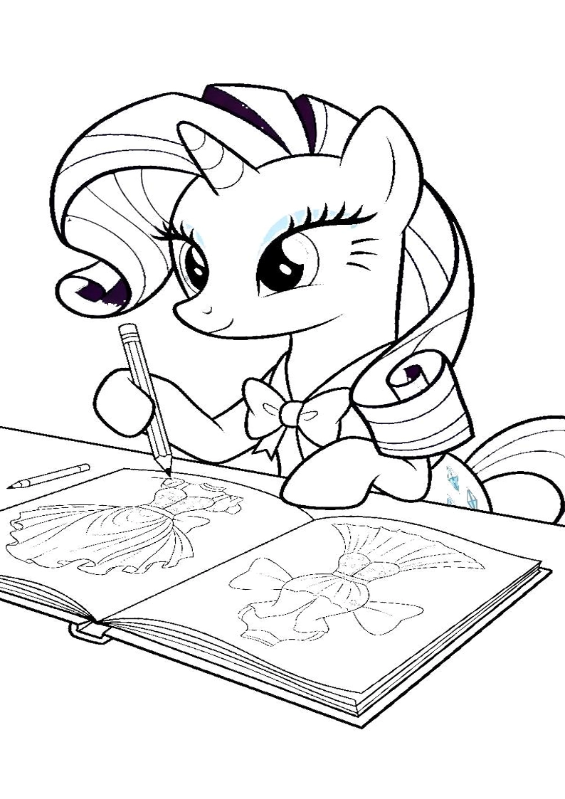 Printable Rarity My Little Pony Coloring Pages 23