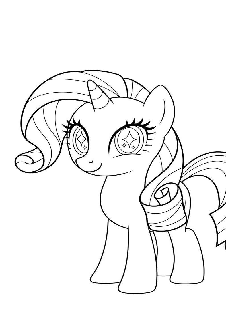 Printable Rarity My Little Pony Coloring Pages 25