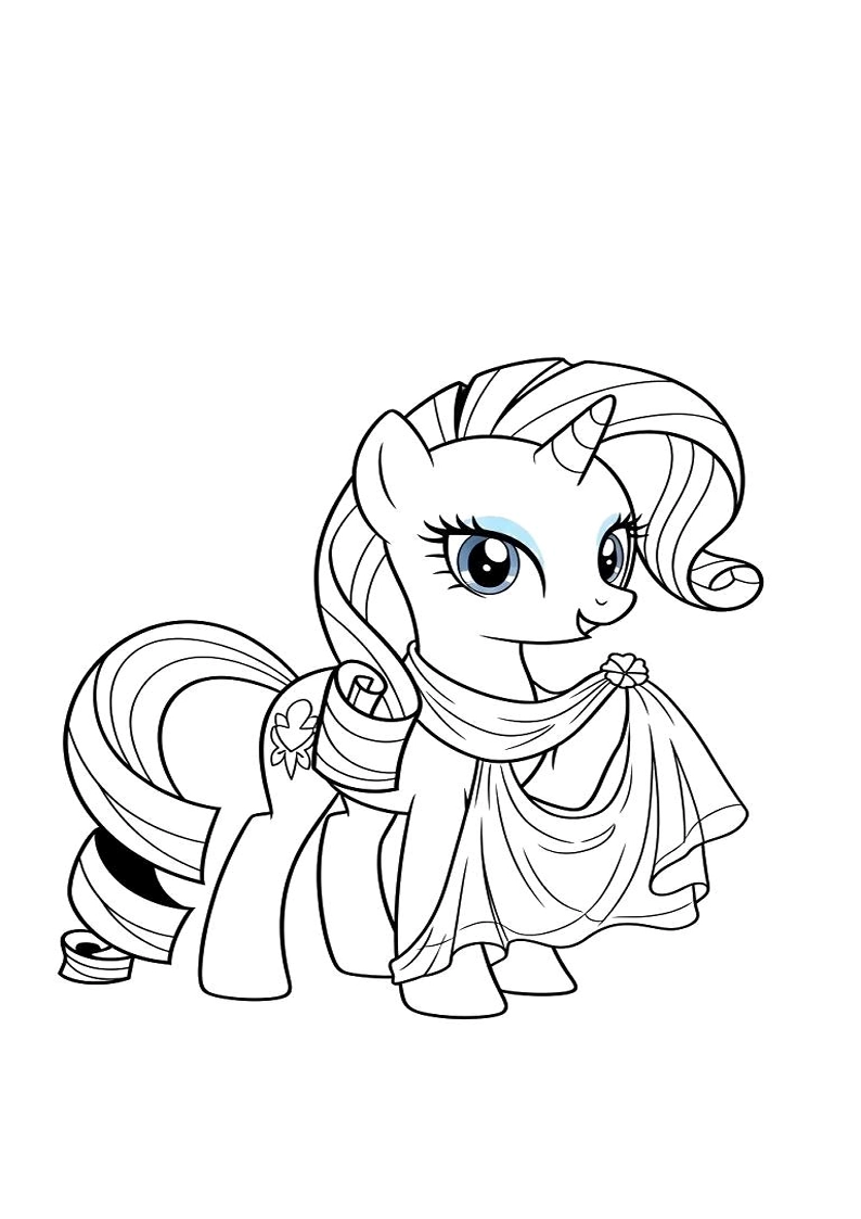 Printable Rarity My Little Pony Coloring Pages 26