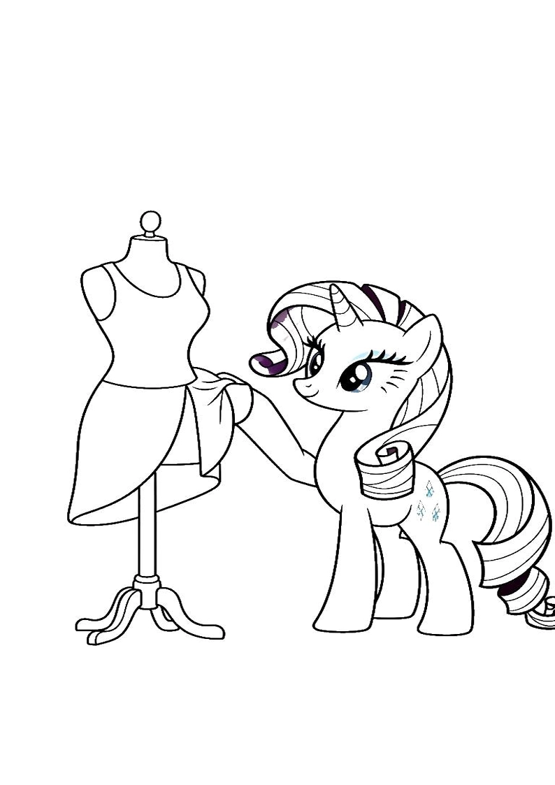 Printable Rarity My Little Pony Coloring Pages 28
