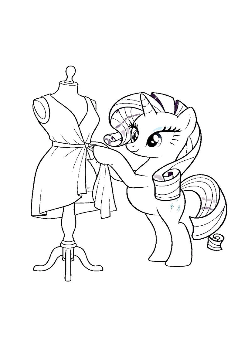 Printable Rarity My Little Pony Coloring Pages 29