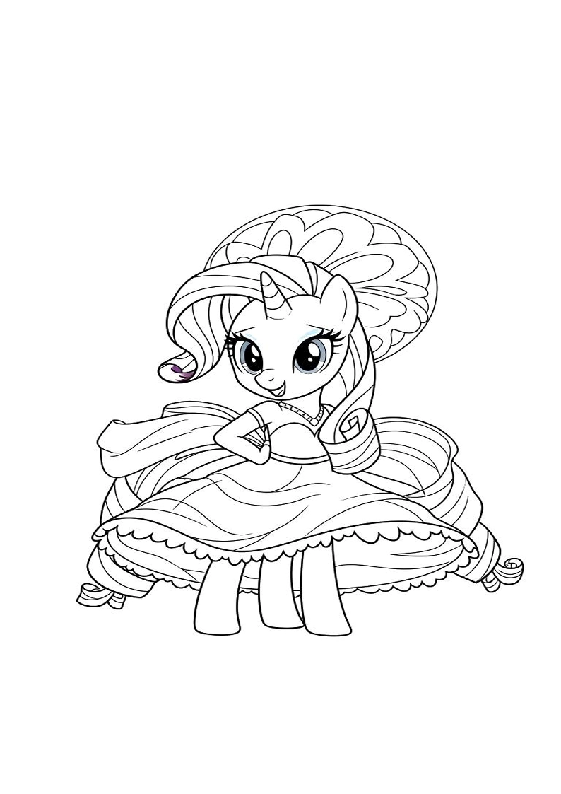 Printable Rarity My Little Pony Coloring Pages 30