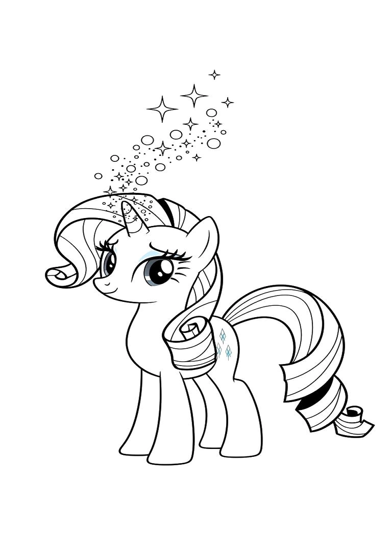Printable Rarity My Little Pony Coloring Pages 34