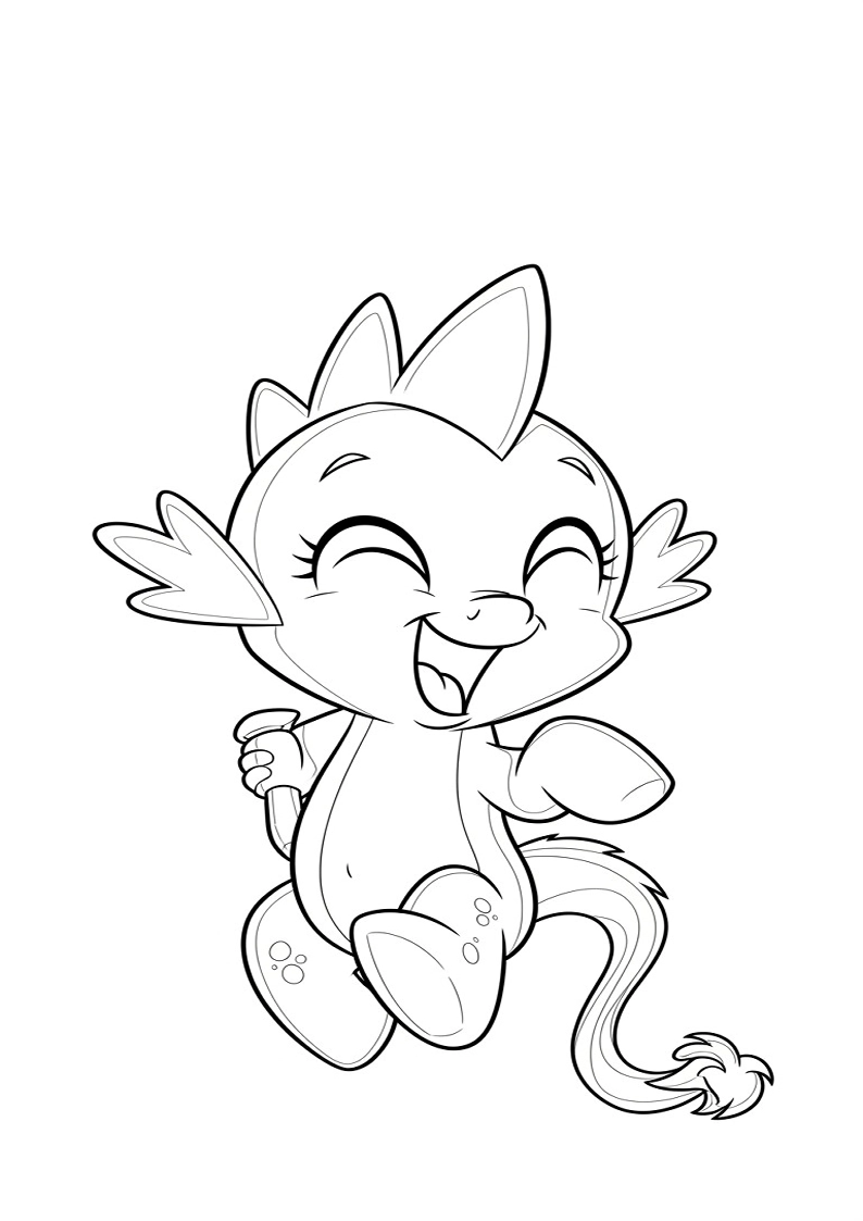Printable Spike My Little Pony Coloring Pages 30