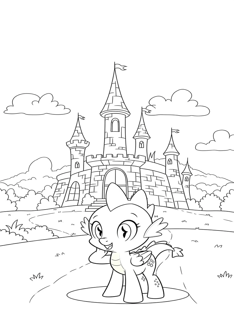 Printable Spike My Little Pony Coloring Pages 33