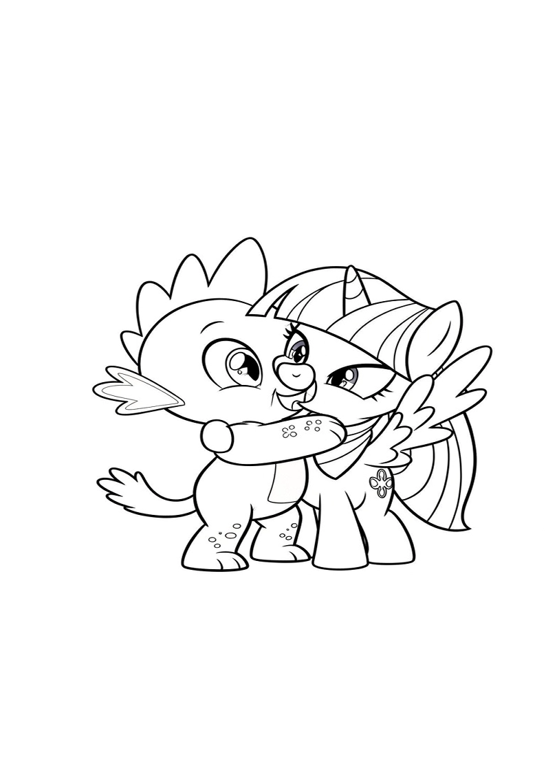 Printable Spike My Little Pony Coloring Pages 34