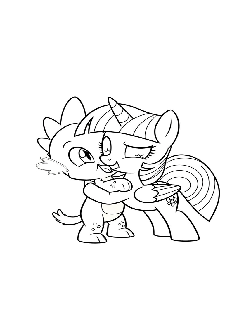 Printable Spike My Little Pony Coloring Pages 36