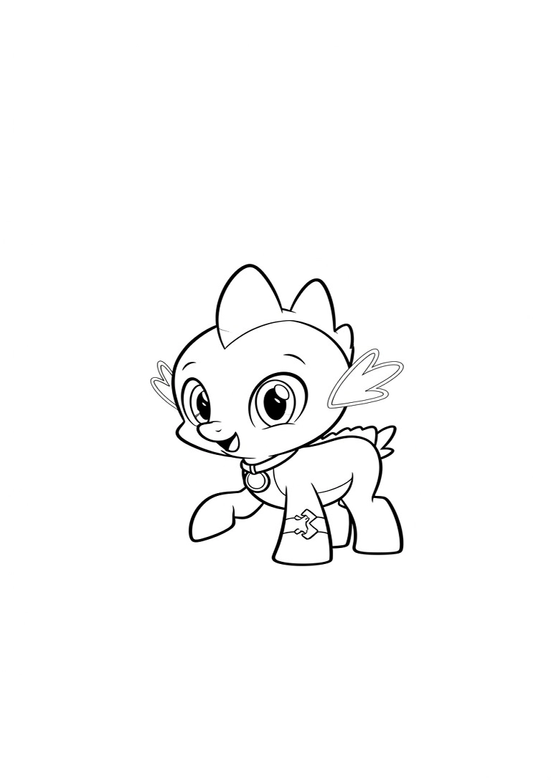 Printable Spike My Little Pony Coloring Pages 37