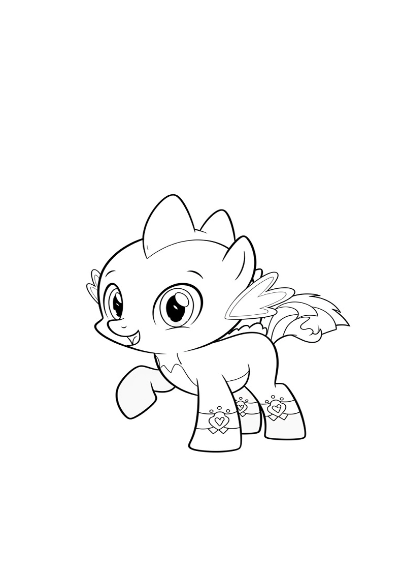 Printable Spike My Little Pony Coloring Pages 38