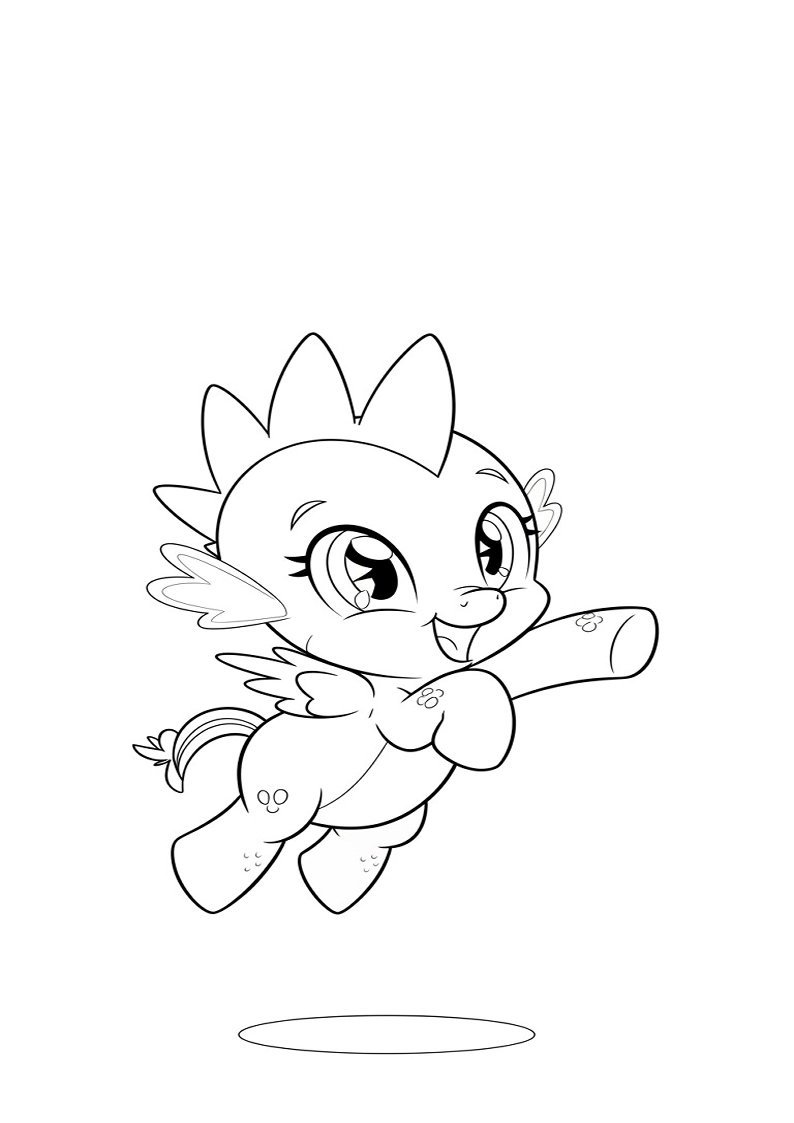 Printable Spike My Little Pony Coloring Pages 41