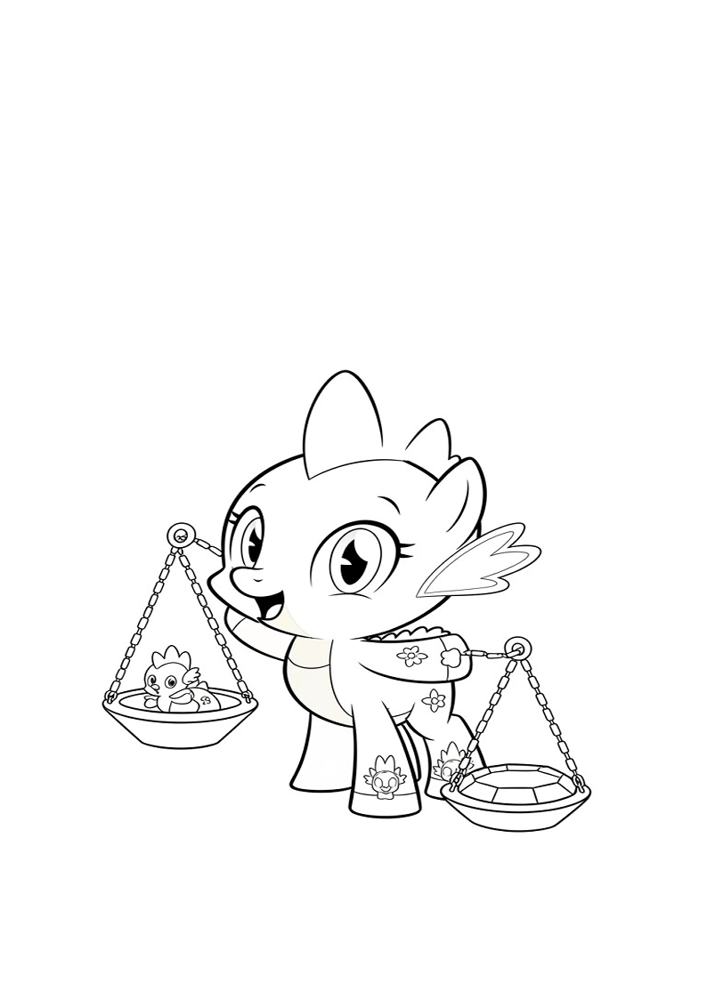 Printable Spike My Little Pony Coloring Pages 42