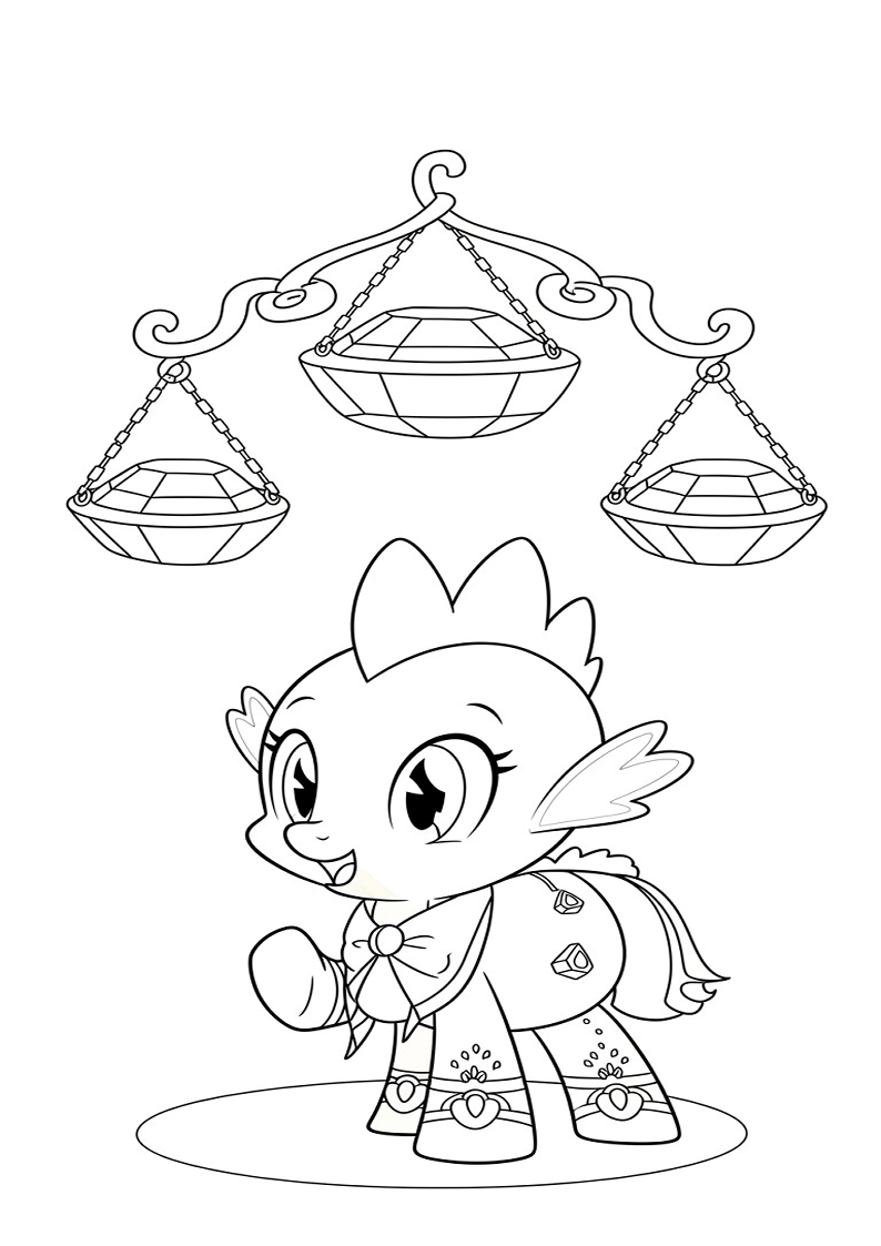 Printable Spike My Little Pony Coloring Pages 43