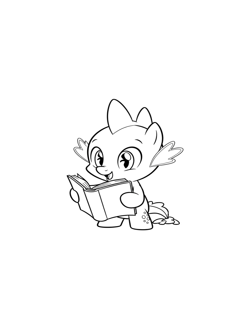 Printable Spike My Little Pony Coloring Pages 44