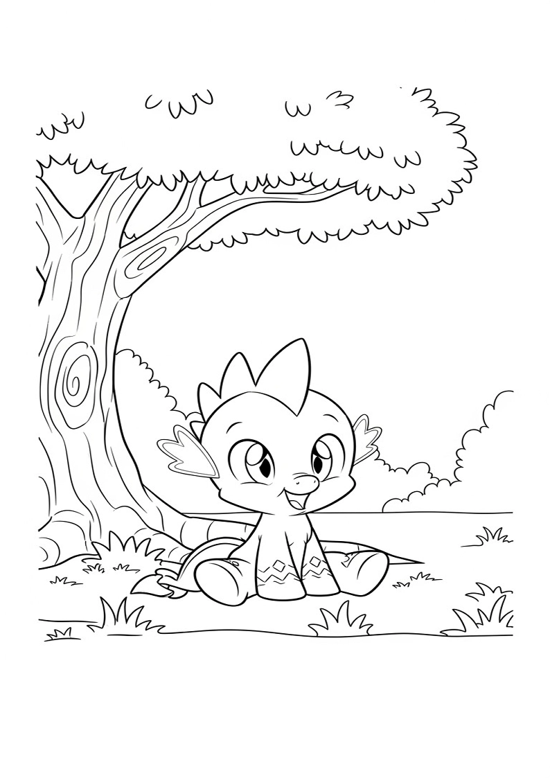 Printable Spike My Little Pony Coloring Pages 46