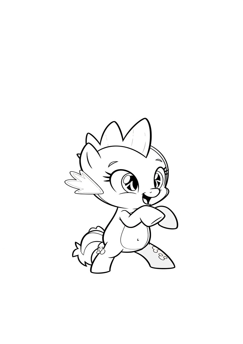 Printable Spike My Little Pony Coloring Pages 47