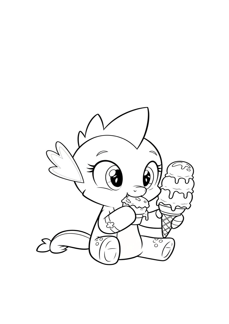 Printable Spike My Little Pony Coloring Pages 49
