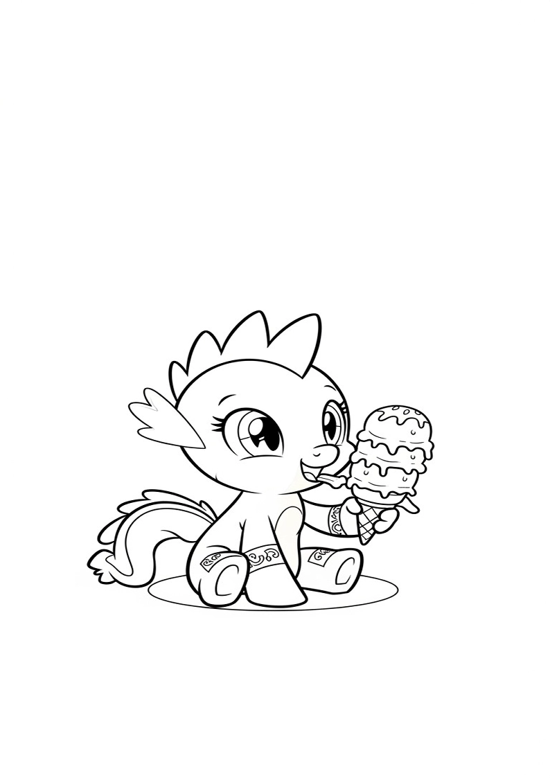 Printable Spike My Little Pony Coloring Pages 50