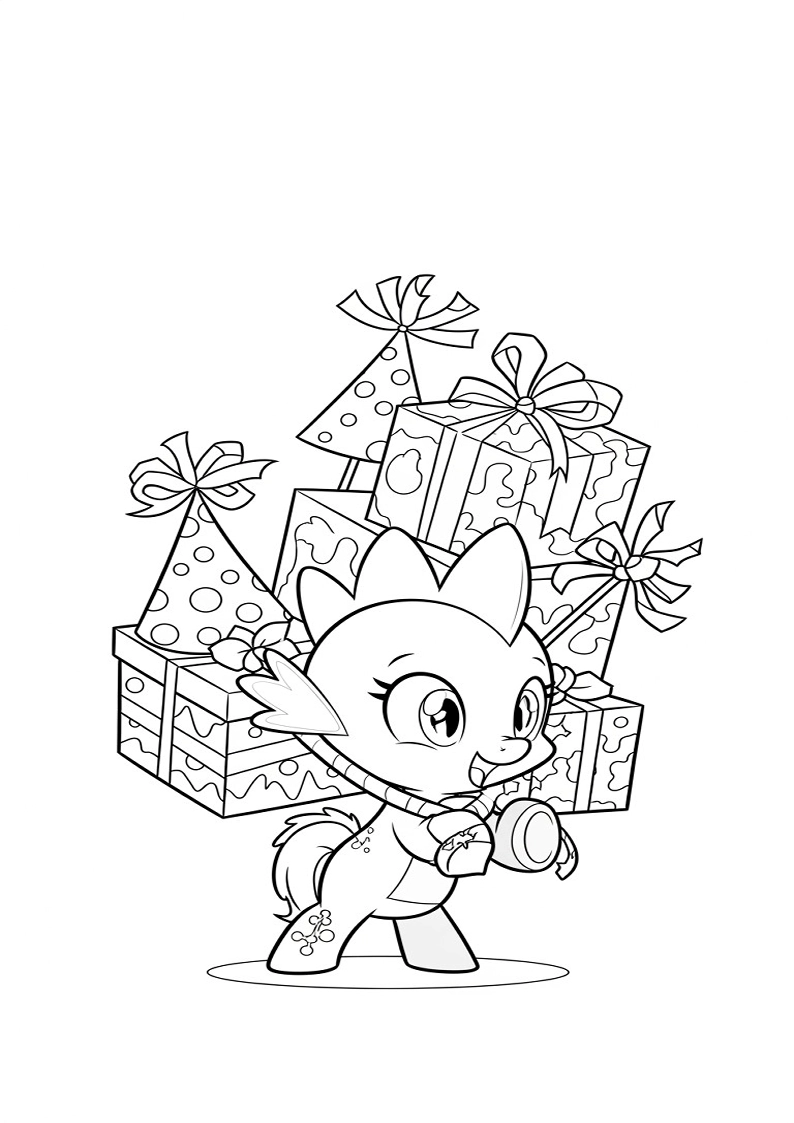 Printable Spike My Little Pony Coloring Pages 51