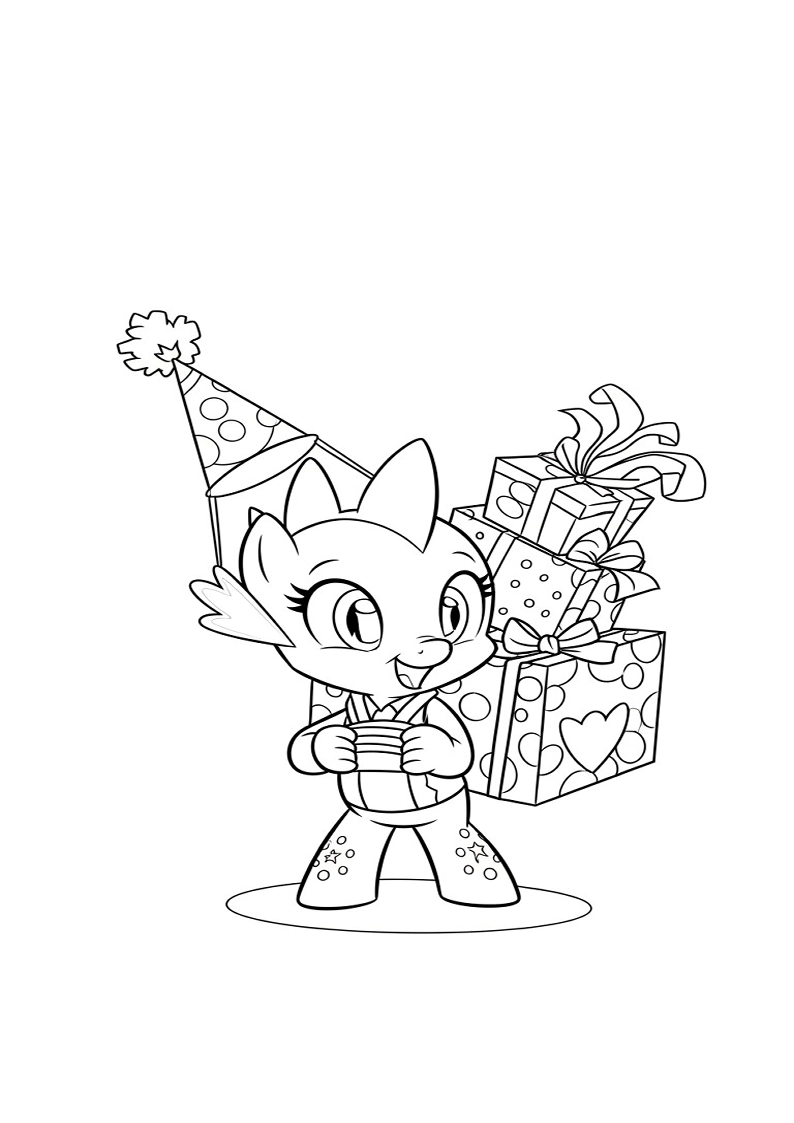 Printable Spike My Little Pony Coloring Pages 52