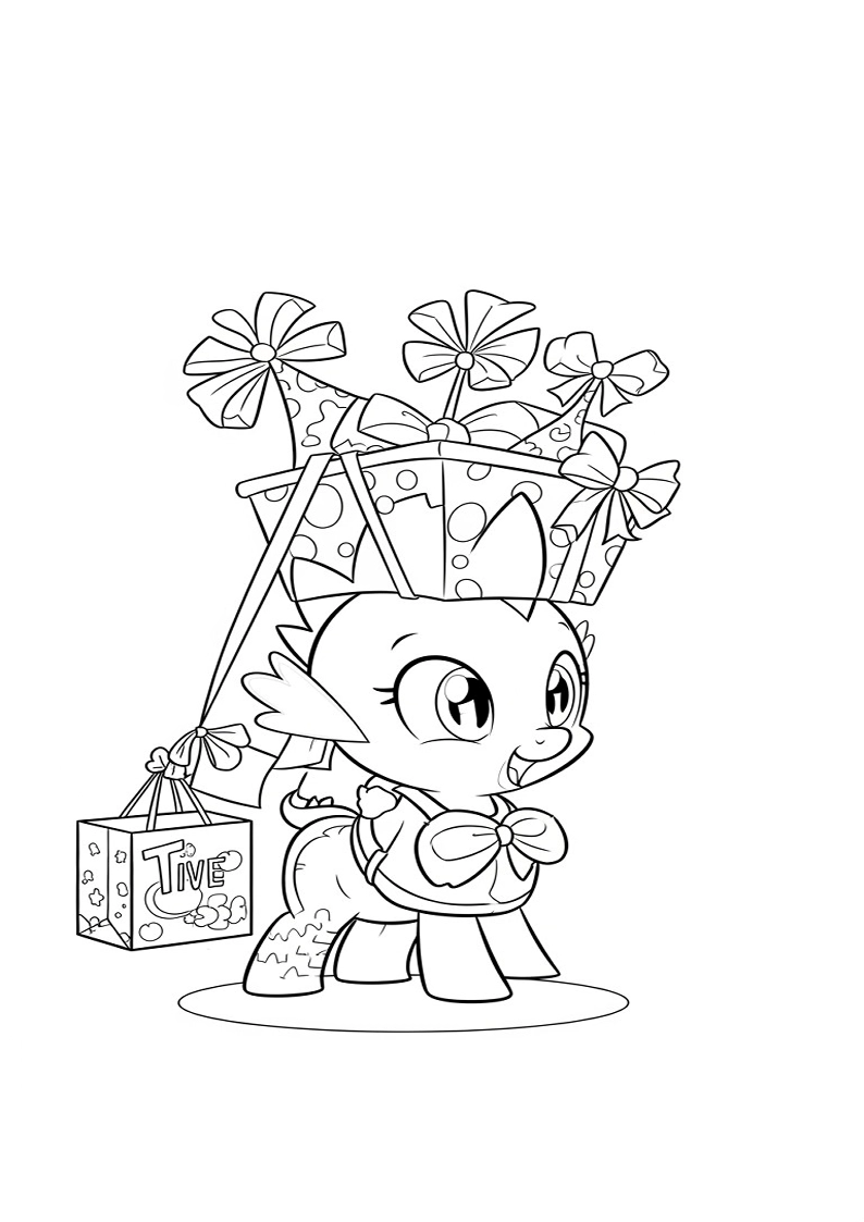 Printable Spike My Little Pony Coloring Pages 53