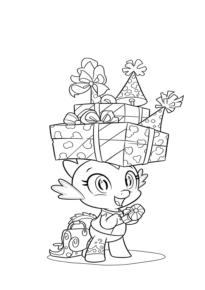 Printable Spike My Little Pony Coloring Pages 54
