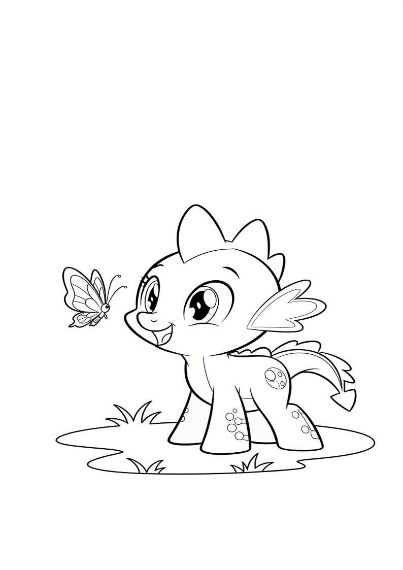 Printable Spike My Little Pony Coloring Pages 55