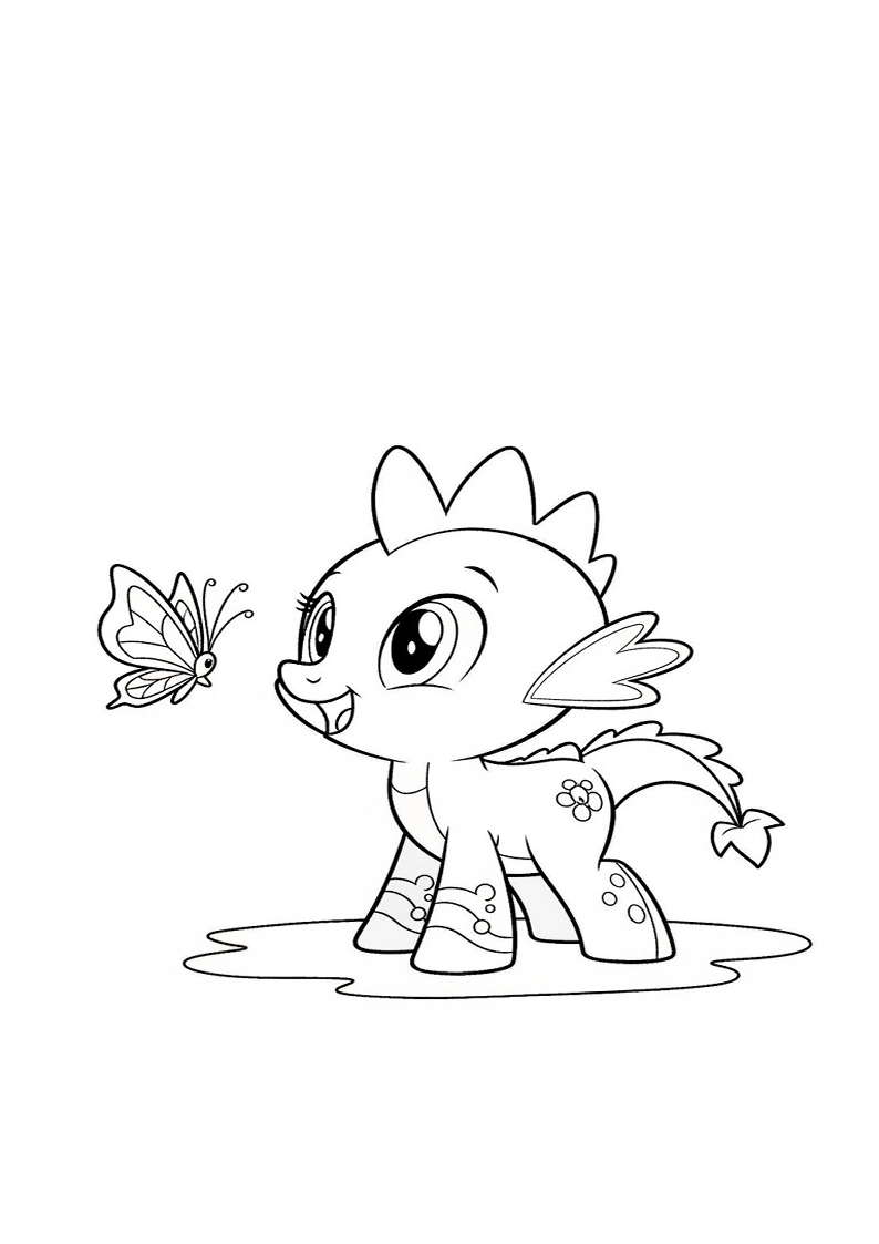 Printable Spike My Little Pony Coloring Pages 56