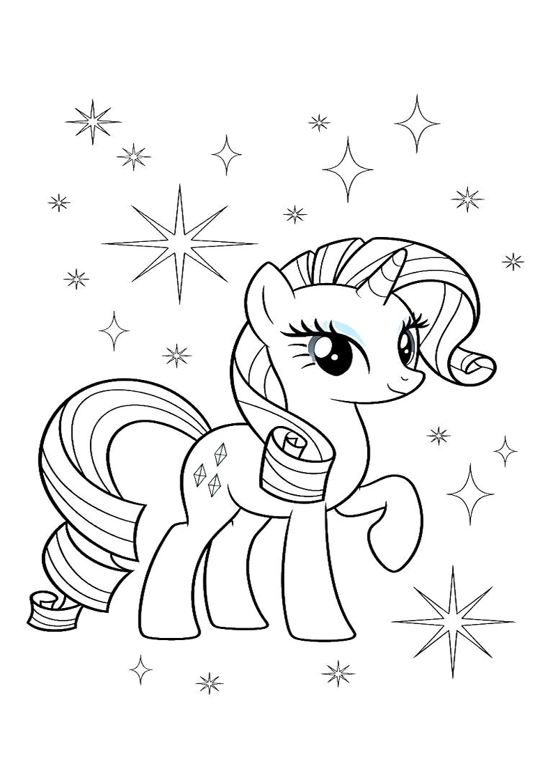 Rarity My Little Pony Coloring Pages 1