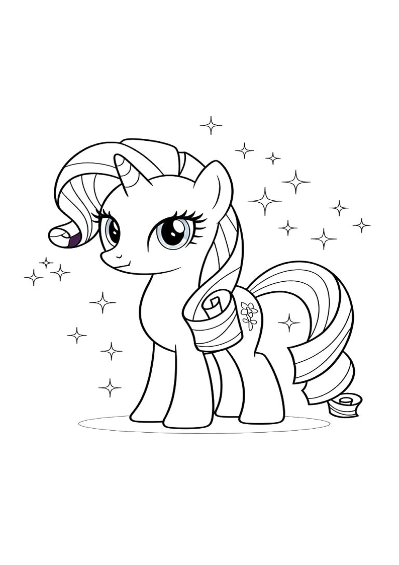 Rarity My Little Pony Coloring Pages 2