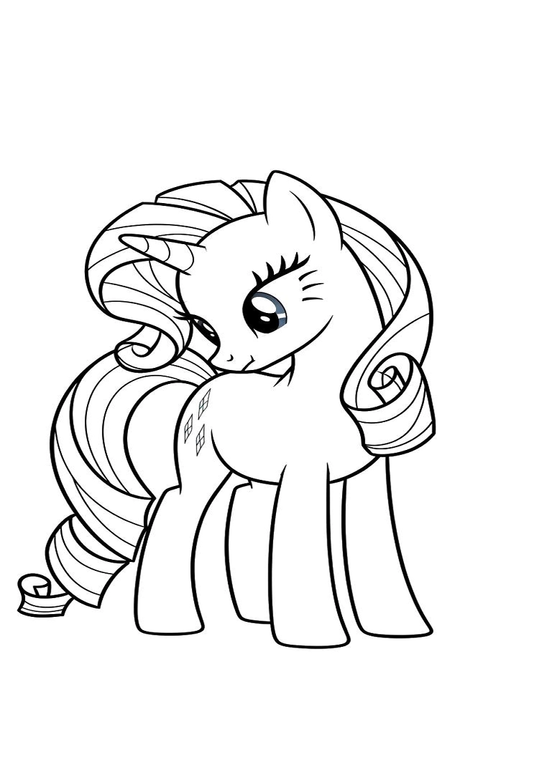 Rarity My Little Pony Coloring Pages 3