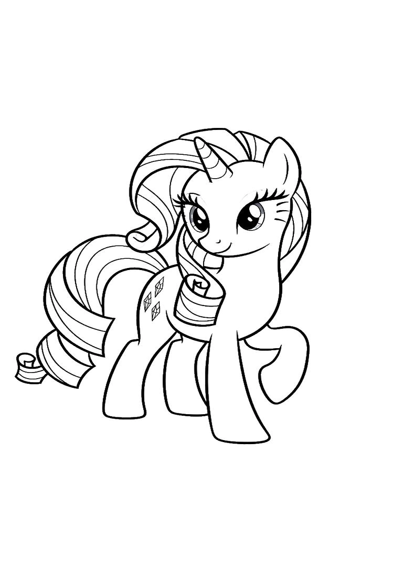 Rarity My Little Pony Coloring Pages 4