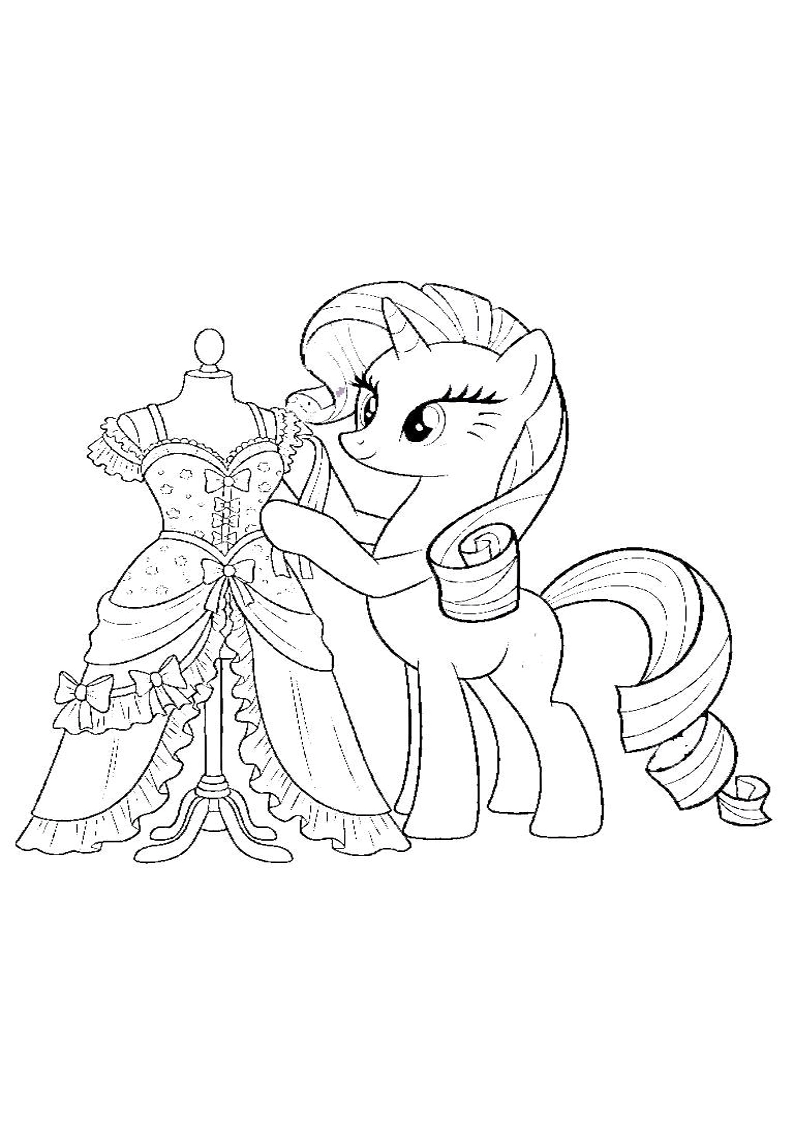 Rarity My Little Pony Coloring Pages 6