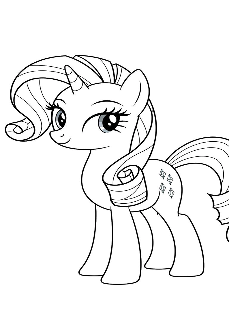 Rarity My Little Pony Coloring Pages 7